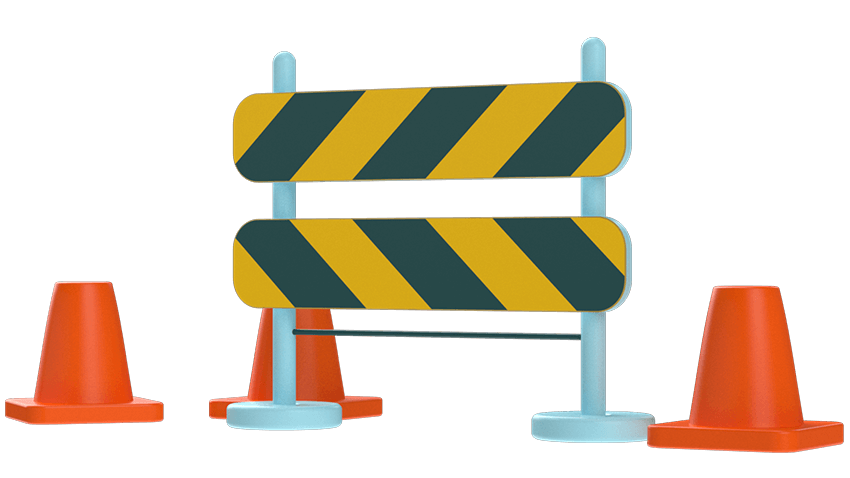 An image of a roadblock